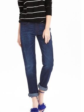 ☀️ Banana Republic Boyfriend Girlfriend Jeans dark blue